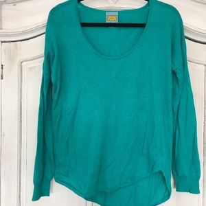 C &C California turquoise sweater
